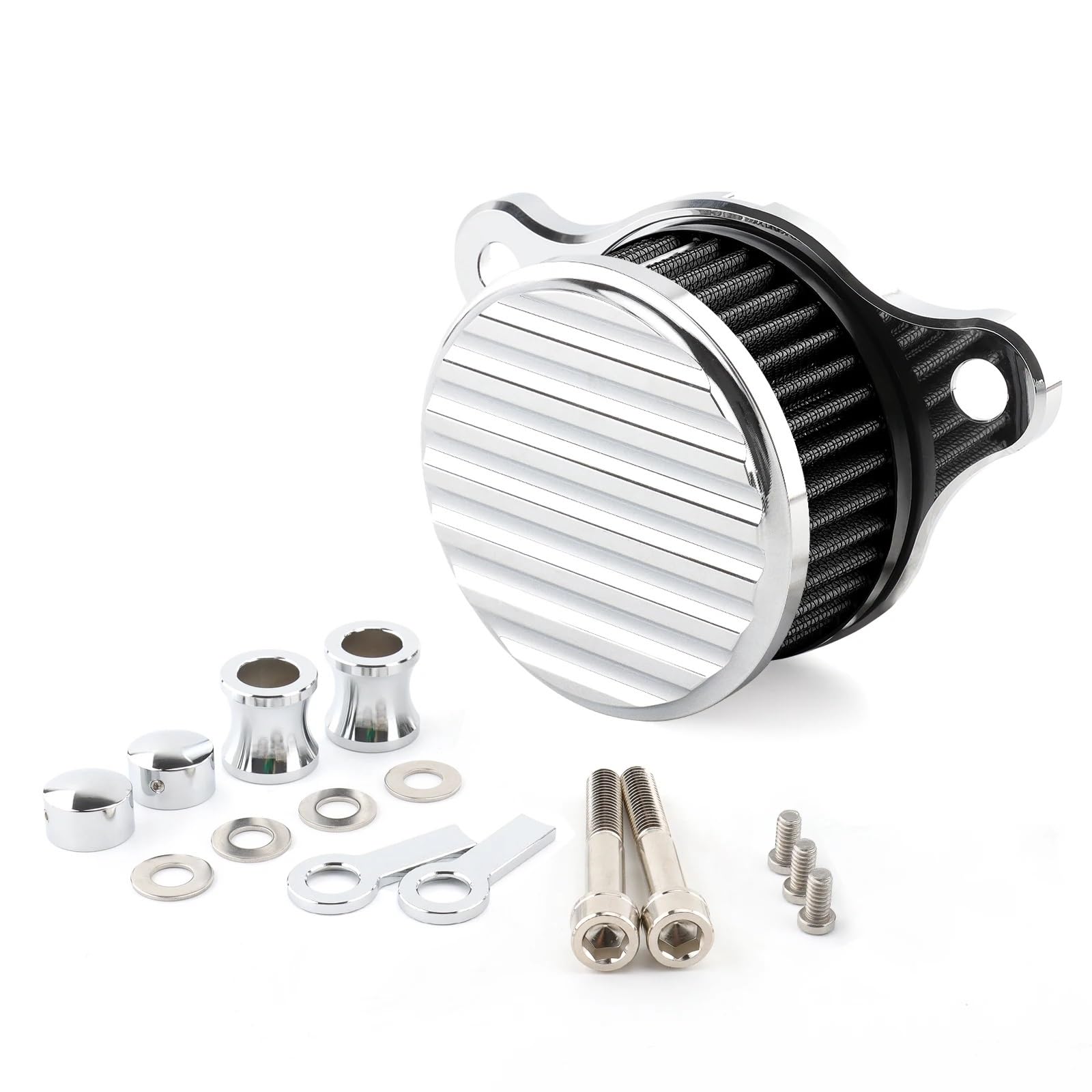 YIJIEBAO Motorrad-Luftfilter CNC-Luftreiniger-Ansaugfiltersystem Passend for Harley Sportster XL883 XL1200 Iron 883 48 Seventy-Two 1991-2023(MP09-007-0028CB) von YIJIEBAO