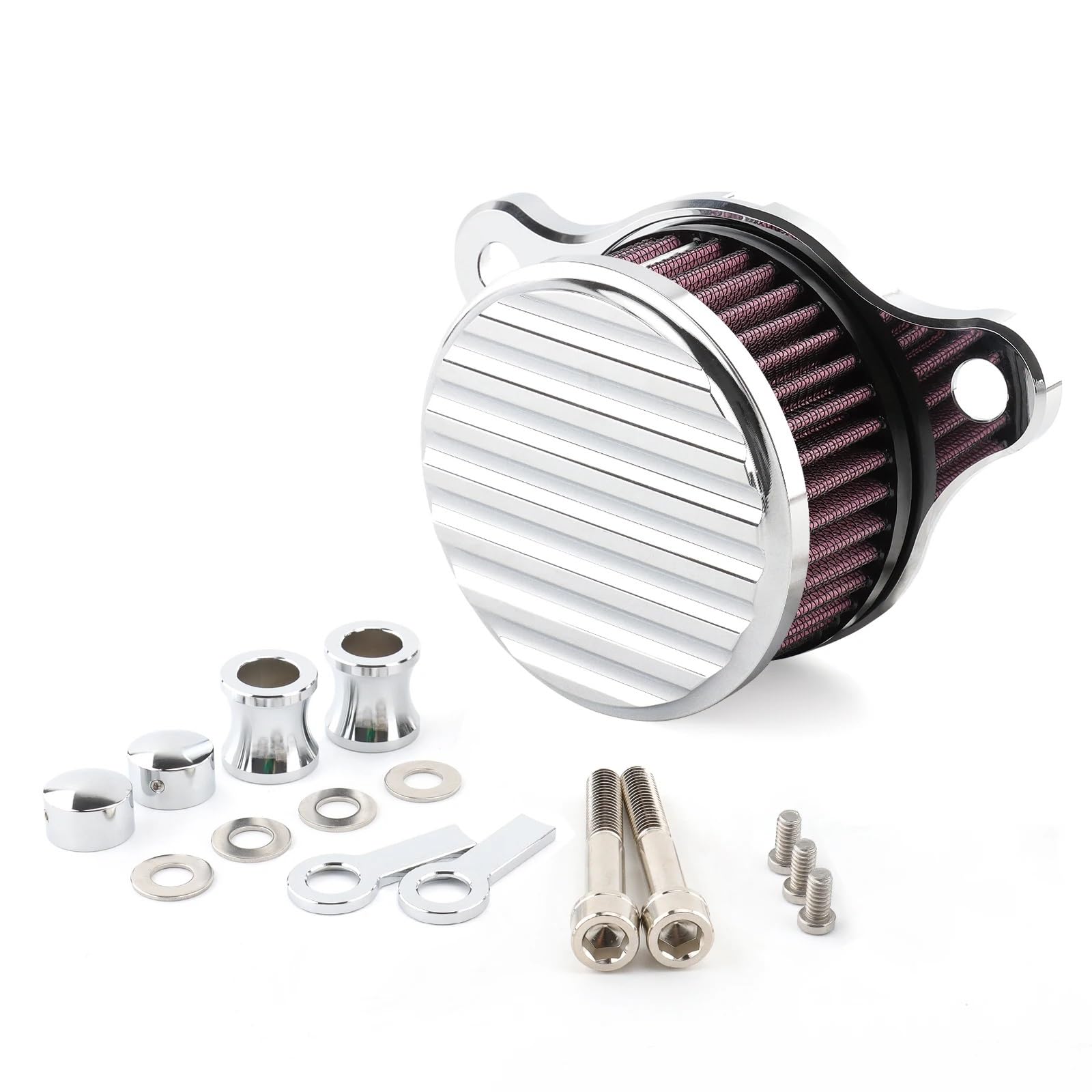 YIJIEBAO Motorrad-Luftfilter CNC-Luftreiniger-Ansaugfiltersystem Passend for Harley Sportster XL883 XL1200 Iron 883 48 Seventy-Two 1991-2023(MP09-007-0028CR) von YIJIEBAO
