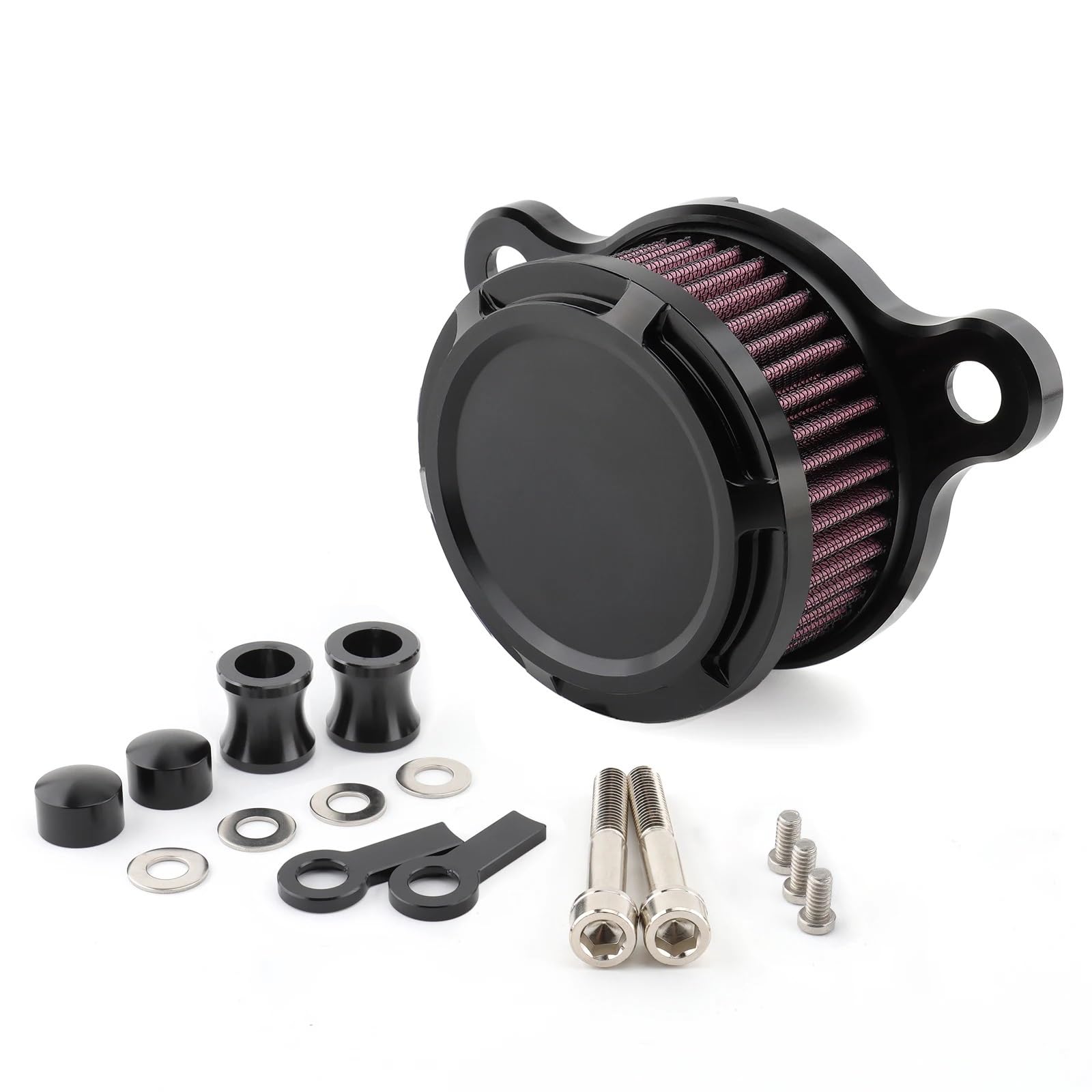 YIJIEBAO Motorrad-Luftfilter CNC-Luftreiniger-Ansaugfiltersystem Passend for Harley Sportster XL883 XL1200 Iron 883 48 Seventy-Two 1991-2023(MP09-007-0029BR) von YIJIEBAO
