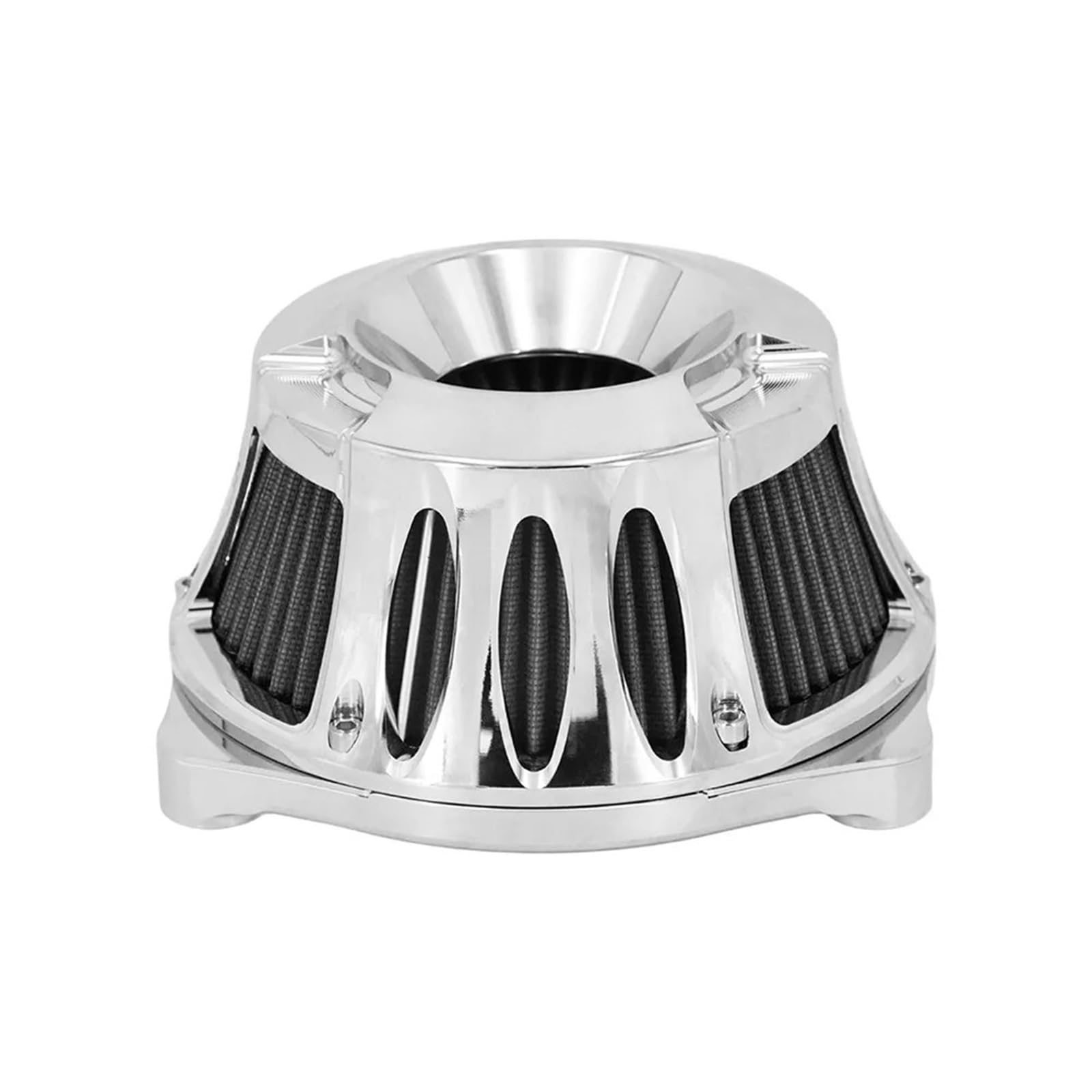 YIJIEBAO Motorrad Luftfilter Reiniger Chrom Fit for Harley Touring Softail Dyna Sportster XL 1200 883 72 48 Fat Boy Breakout Road Glide FL(Air Cleaner Filter C) von YIJIEBAO