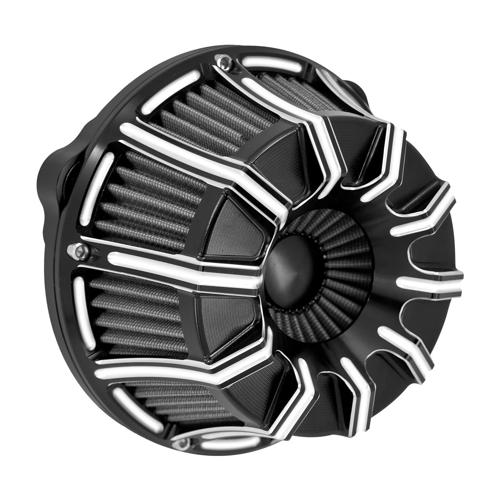 YIJIEBAO Motorrad-Luftfiltersystem, graues Element, CNC-Luftfilter-Ansaugkit, passend for Harley Sportster XL Softail Dyna Touring Electra Glide(Air Filter C) von YIJIEBAO