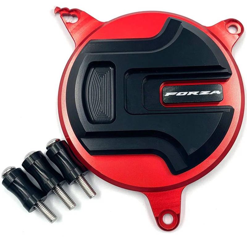 YIJIEBAO Motorrad Motor Stator Abdeckung Schutz Schutz Abdeckung Dekorative Abdeckung Kappe Fit for FORZA300 2018-2019 FORZA250 18-19 MF13 2018 2019 Motorrad-Motorschutz(Red) von YIJIEBAO