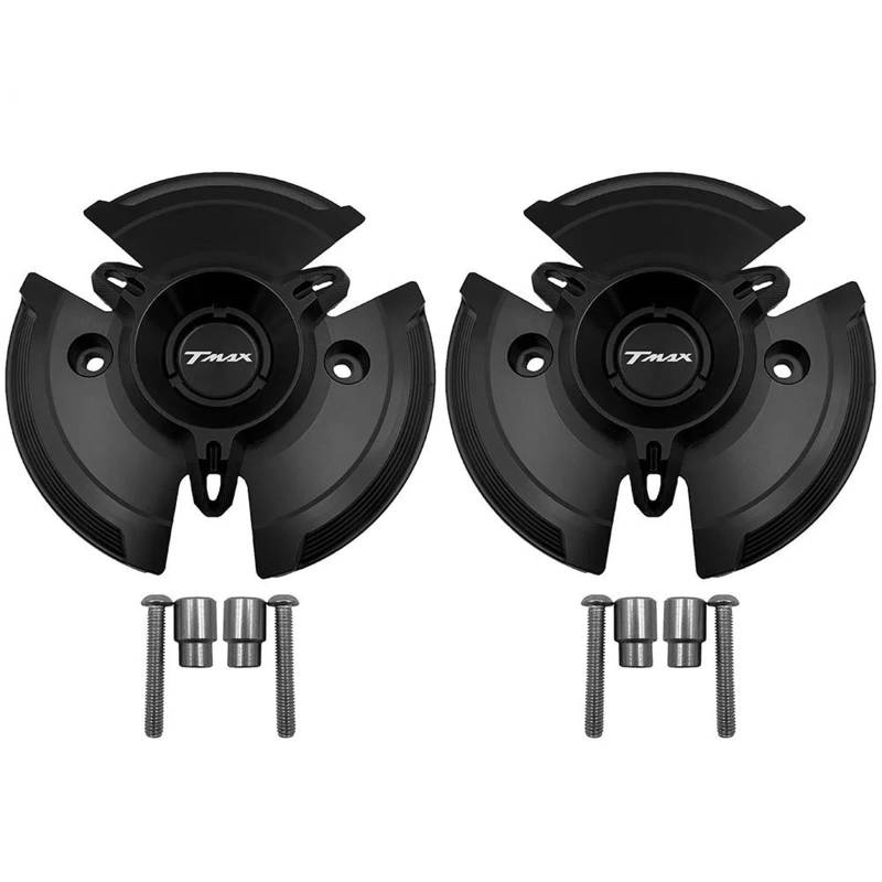 YIJIEBAO Motorrad Rahmen Slider Schutz Motor Stator Abdeckung Schutz Fit for Yamaha TMAX 560 TECH MAX 2020-2023 T-max560 Tech Max T-MAX 560 Motorrad-Motorschutz(Black Pair) von YIJIEBAO