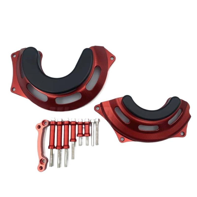 YIJIEBAO Motorradzubehör Motorstatorabdeckung Motorschutz Gurad Schutz Passend for CB500X CB400X CB400F CB 500X 400X 400F Motorrad-Motorschutz(Red) von YIJIEBAO