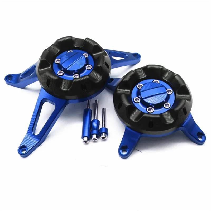 YIJIEBAO Motorräder Rahmen Slider Motor Abdeckung Schutz Fall Fit for Case GB Racing Fit for CBR650F CB650F CBR650R CB650R Motorrad-Motorschutz(Blue) von YIJIEBAO