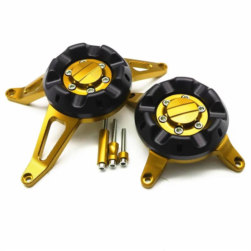 YIJIEBAO Motorräder Rahmen Slider Motor Abdeckung Schutz Fall Fit for Case GB Racing Fit for CBR650F CB650F CBR650R CB650R Motorrad-Motorschutz(Gold) von YIJIEBAO