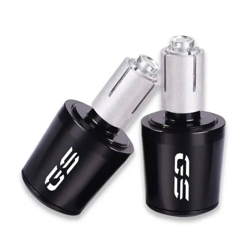 YIJIEBAO Passend for BMW GS R1200GS R1250GS R 1200GS R1250 GS R 1250 GS LC ADV Motorrad CNC Lenkergriffe Kappe Endgriffstopfen Kappe Griffstange Griffe Zubehör(Black) von YIJIEBAO