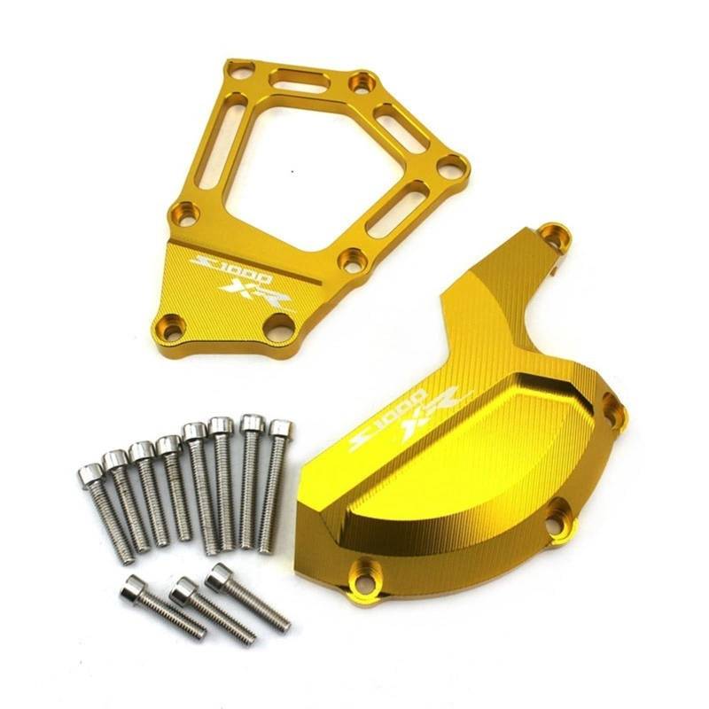 YIJIEBAO Passend for BMW S1000R S1000 RS 1000R 2014-2020 2019 2018 Motorradzubehör CNC Aluminium Motor Stator Cover Case Slider Protector Motorrad-Motorschutz(Glod) von YIJIEBAO