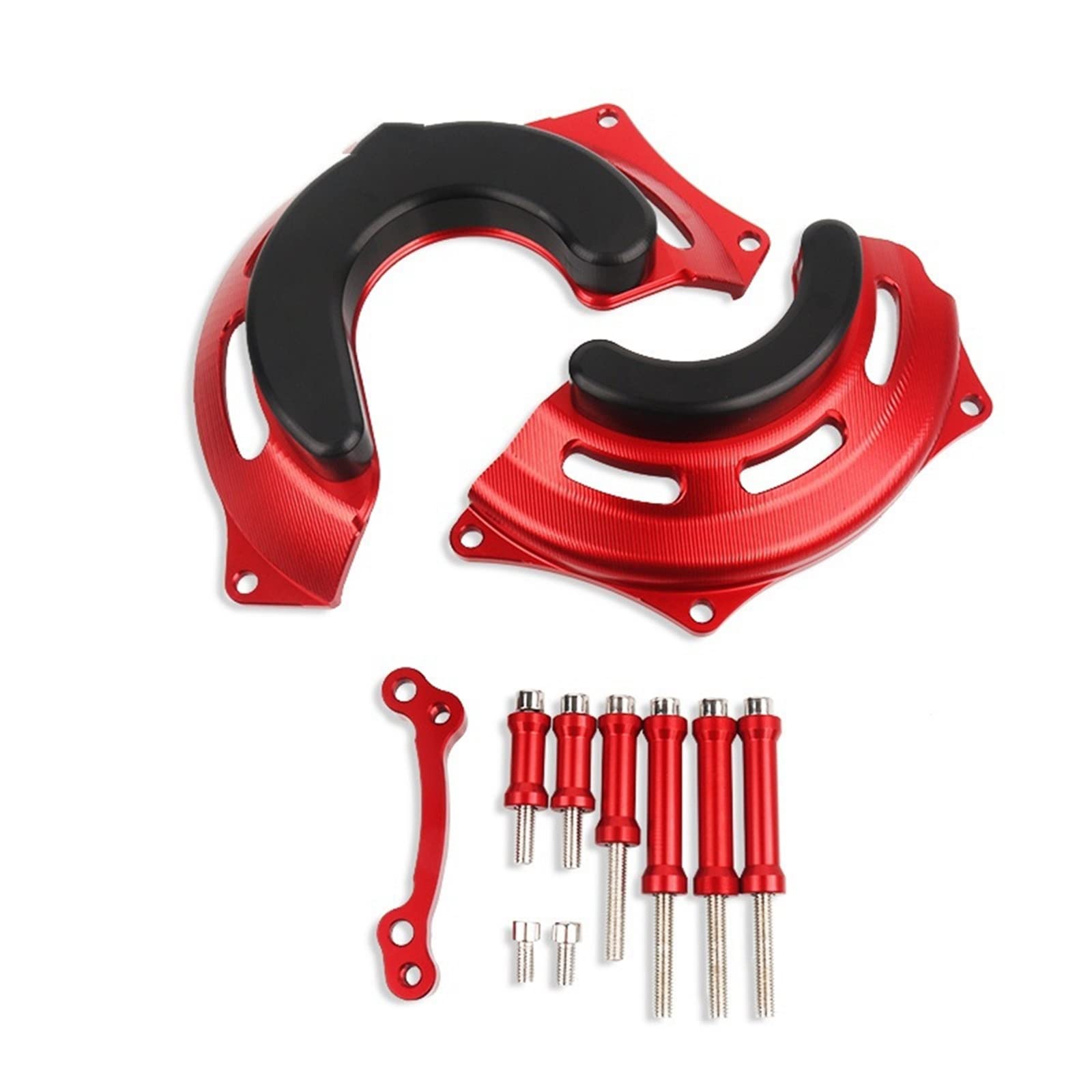 YIJIEBAO Passend for CB500X CB500F CB400X CB 400X 500X 500F CNC-Motorgehäuse Stator Kupplungsabdeckung Guards Crash Pad Frame Sliders Protector Motorrad-Motorschutz(Red) von YIJIEBAO