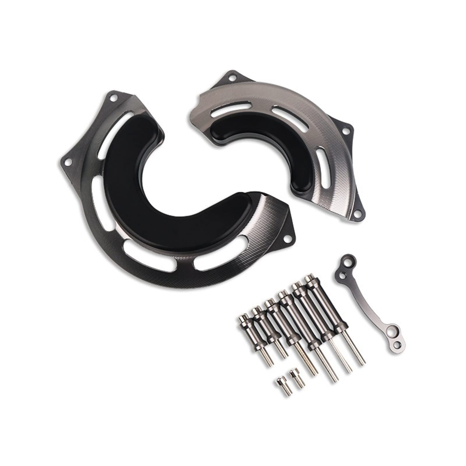 YIJIEBAO Passend for CB500X CB500F CB400X CB 400X 500X 500F CNC-Motorgehäuse Stator Kupplungsabdeckung Guards Crash Pad Frame Sliders Protector Motorrad-Motorschutz(Silver) von YIJIEBAO