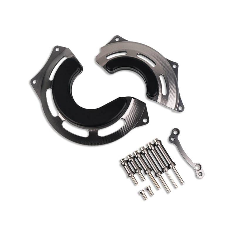 YIJIEBAO Passend for CB500X CB500F CB400X CB 400X 500X 500F CNC-Motorgehäuse Stator Kupplungsabdeckung Guards Crash Pad Frame Sliders Protector Motorrad-Motorschutz(Silver) von YIJIEBAO