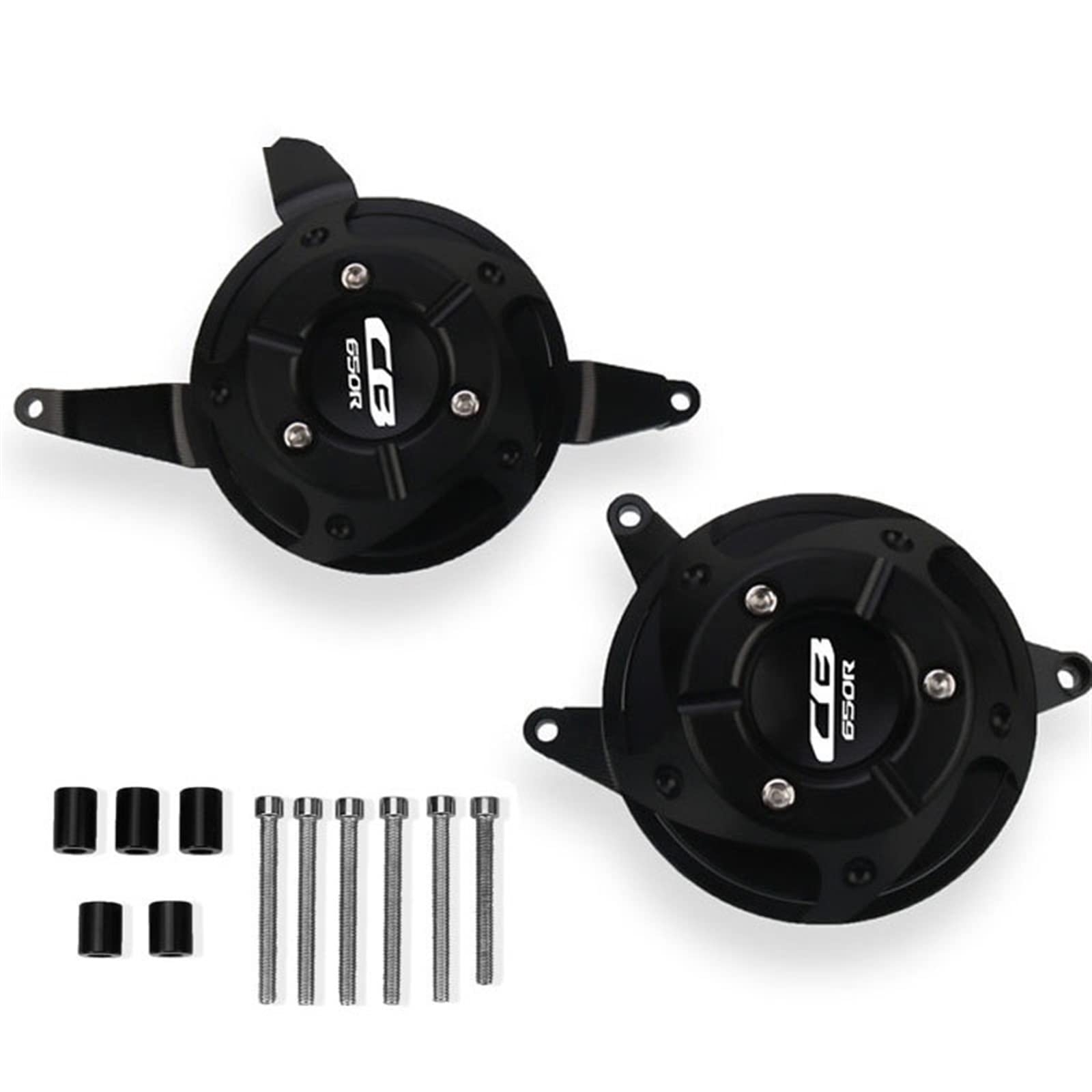 YIJIEBAO Passend for CB650R CBR650R CB 650R 2021 2022 Motorrad Motorgehäuse Stator Kupplungsabdeckung Guards Crash Pad Frame Sliders Protector Motorrad-Motorschutz(CB650R Black) von YIJIEBAO