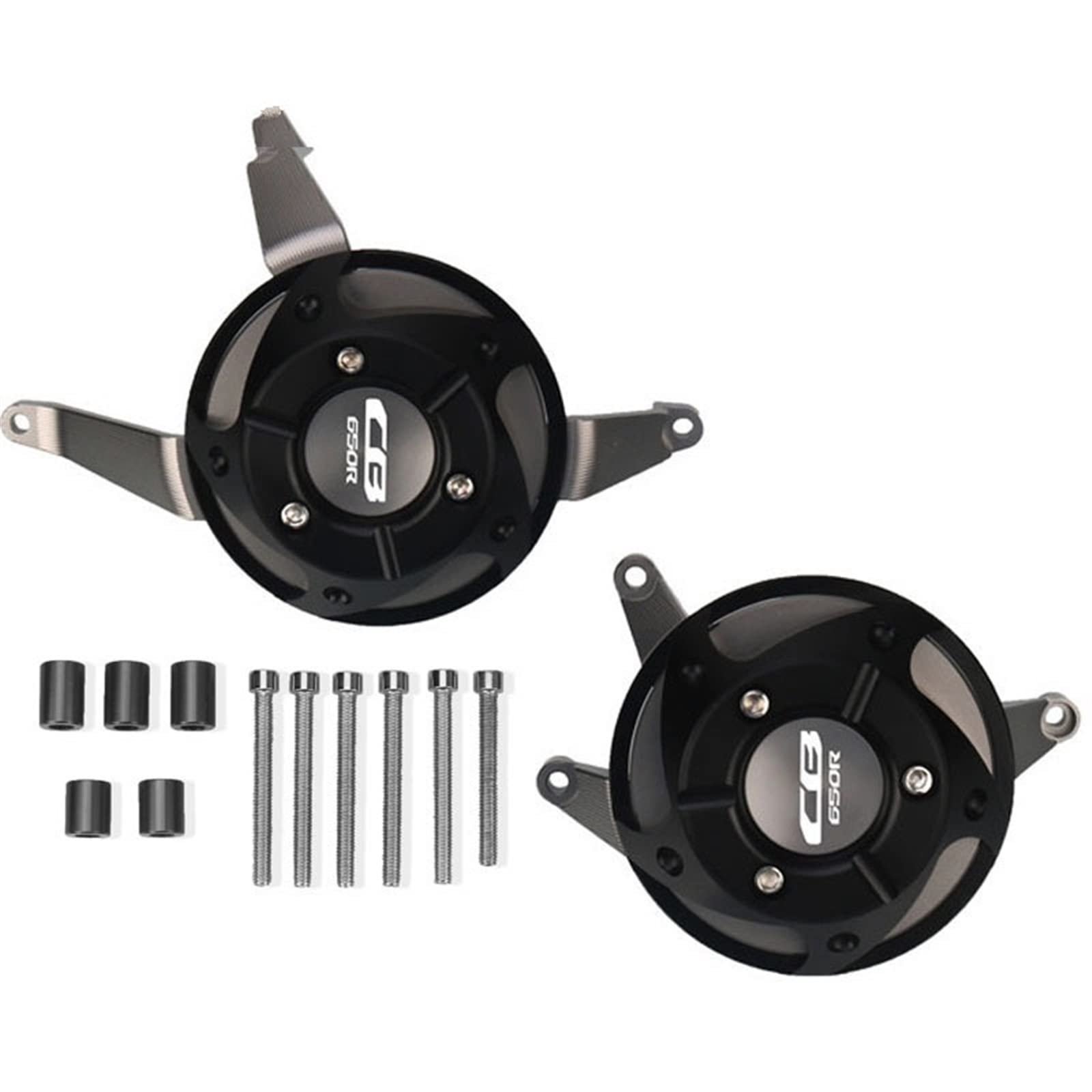 YIJIEBAO Passend for CB650R CBR650R CB 650R 2021 2022 Motorrad Motorgehäuse Stator Kupplungsabdeckung Guards Crash Pad Frame Sliders Protector Motorrad-Motorschutz(CB650R Titanium) von YIJIEBAO