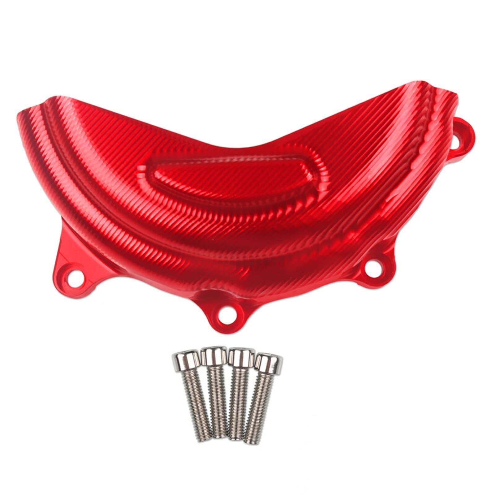 YIJIEBAO Passend for Ducati Streetfighter V4 2018 2019 2020 2021 Motorradzubehör CNC Aluminium Motor Stator Cover Case Slider Protector Motorrad-Motorschutz(NO Logo Red) von YIJIEBAO