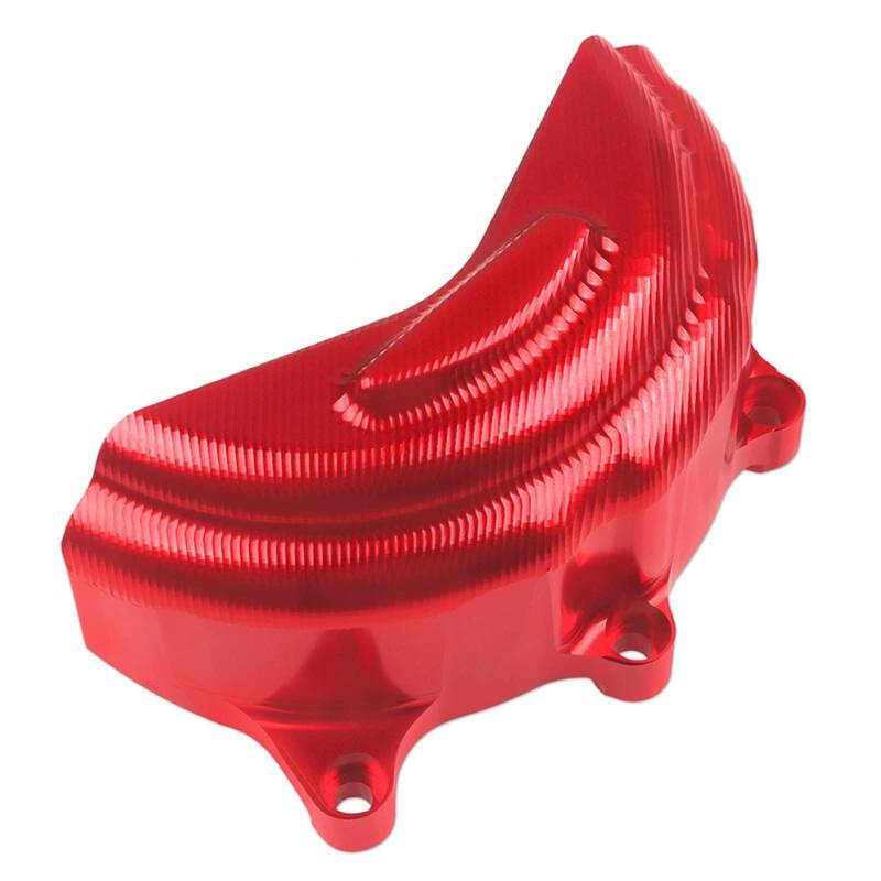 YIJIEBAO Passend for Ducati V4 V4S Panigale 2018 2019 2020 2021 Motorradzubehör CNC Aluminium Motor Stator Cover Case Slider Protector Motorrad-Motorschutz(NO Logo Red) von YIJIEBAO