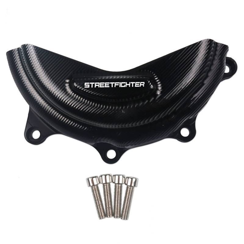 YIJIEBAO Passend for Ducati V4 V4S Panigale Streetfighter V4 2018-2022 Motorrad CNC Motor Stator Cover Case Slider Protector Motorrad-Motorschutz(Streetfighter Black) von YIJIEBAO