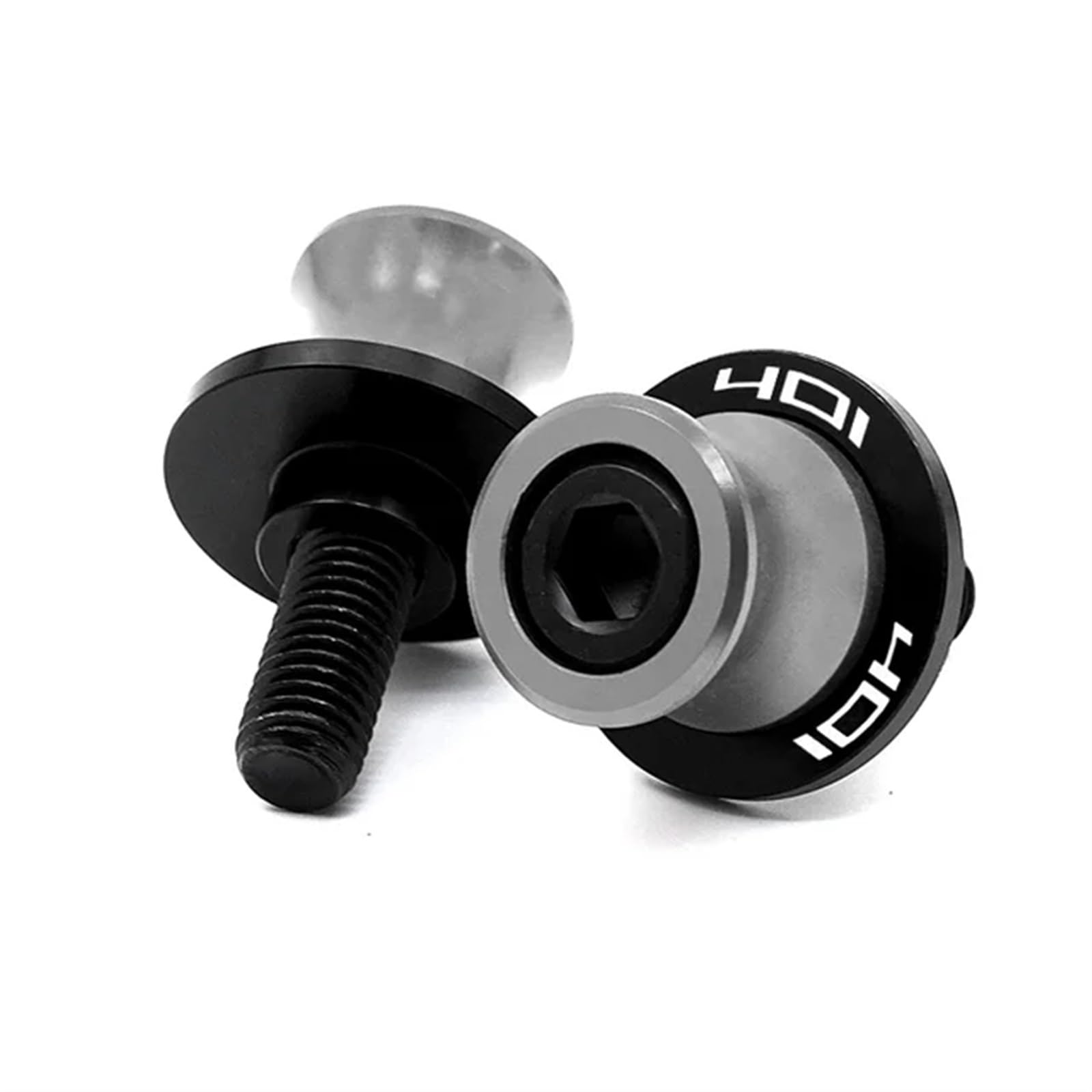 YIJIEBAO Passend for Husqvarna Svartpilen 401 701 125 250 Motorrad CNC Aluminium M10 Schwingenspulen Schieberständerschraube 10MM Schrauben Zubehör Hinterer Kipphebel mit Gewinde(Grey-401) von YIJIEBAO