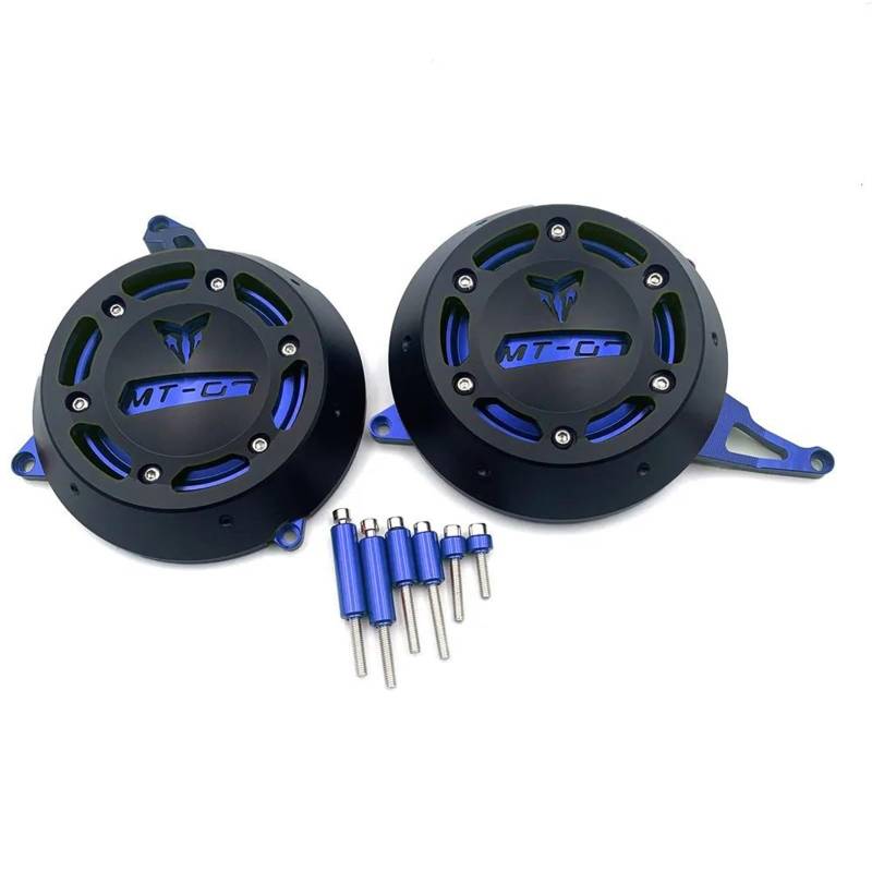 YIJIEBAO Passend for Yamaha MT-07 MT07 2021 2022 FZ07 MT 07 FZ-07 Motorradzubehör Motor Stator Starter Abdeckung Rahmen Slider Schutzfolie Motorrad-Motorschutz(Blue) von YIJIEBAO