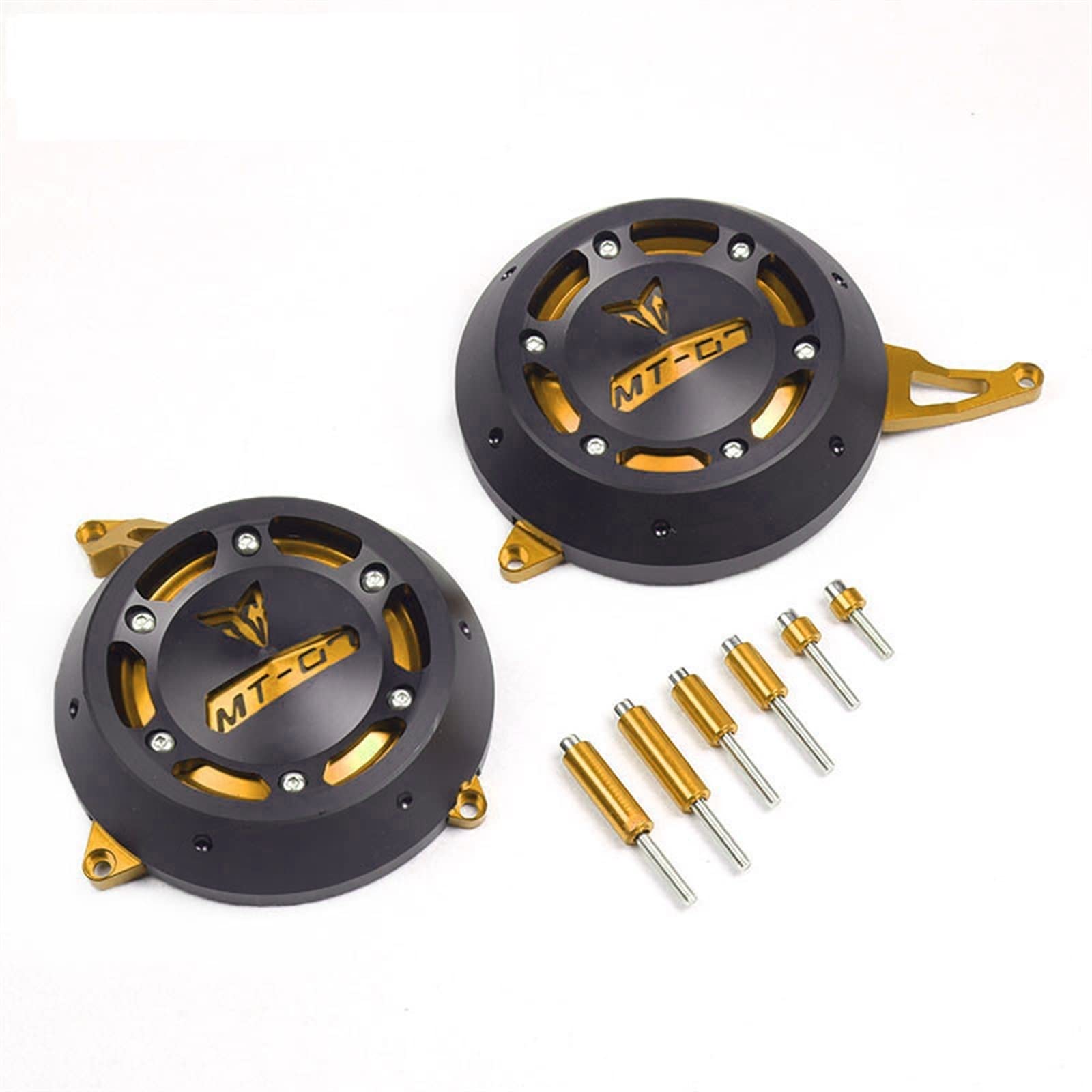 YIJIEBAO Passend for Yamaha MT-07 MT07 MT 07 FZ-07 FZ07 FZ 07 2021 2022 Motorrad CNC Motor Stator Motorschutzabdeckung Schutzfolien Motorrad-Motorschutz(Gold) von YIJIEBAO