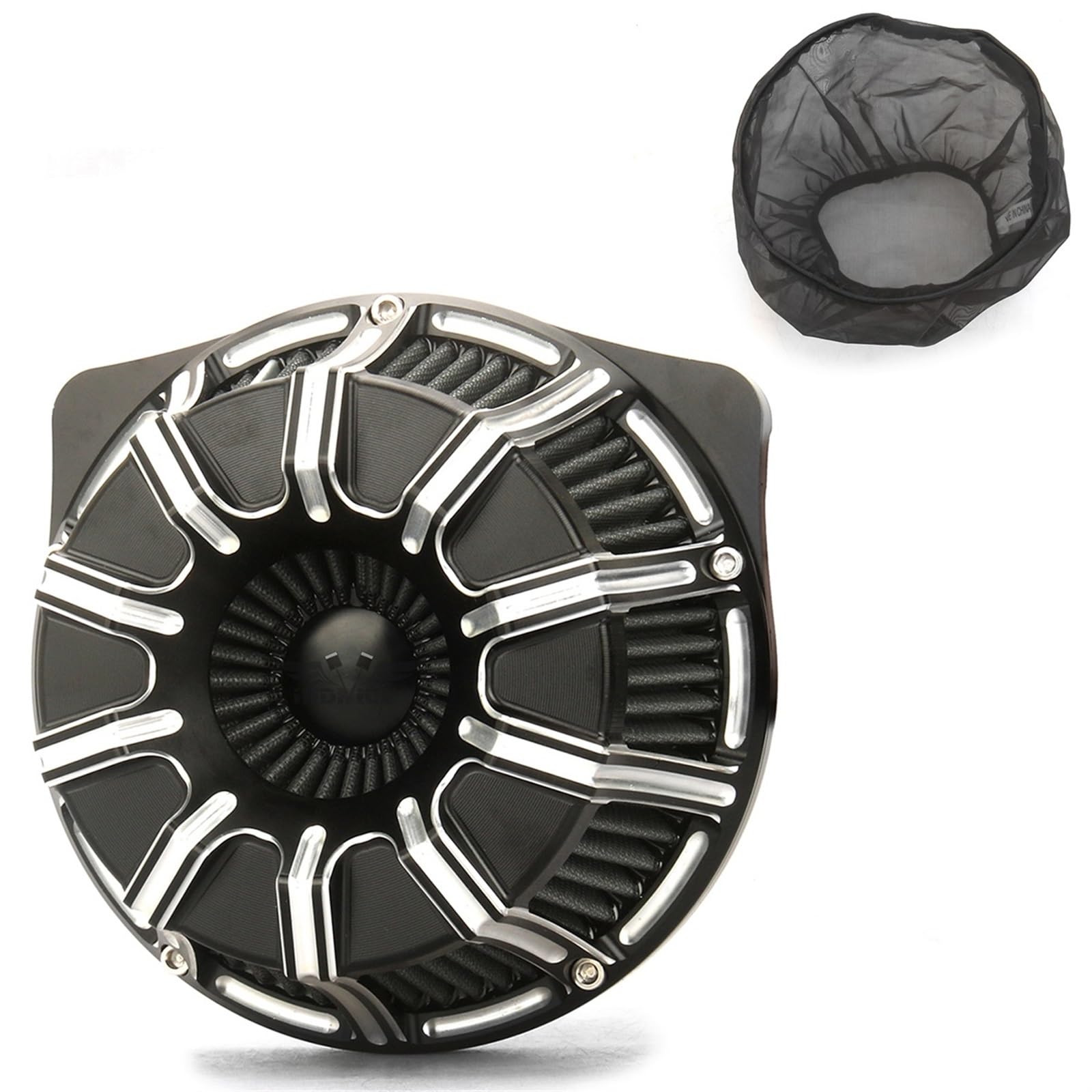 YIJIEBAO Regen Socker Abdeckung Gauge Luftfilter Reiniger Intake Element Fit for Harley Touring Trike FLHX FLHT FLHR FLTR 2008-2016 YIJIEBAO Regen Socker Abdeckung Gauge Luftfilter Reiniger Intake Element Fit for Harley Touring Trike FLHX FLHT FLHR FLTR 2008-2016 von YIJIEBAO