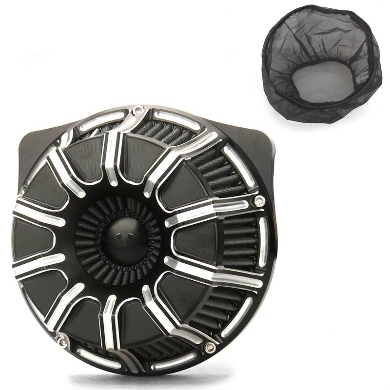 YIJIEBAO Regen Socker Abdeckung Gauge Luftfilter Reiniger Intake Element Fit for Harley Touring Trike FLHX FLHT FLHR FLTR 2008-2016 von YIJIEBAO