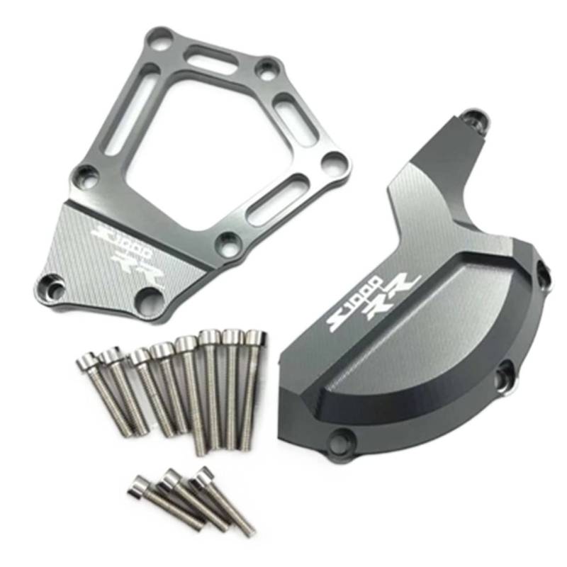 YIJIEBAO S1000RR Motorrad Engine Saver Stator Case Guard Cover Slider Protector Fit for BMW S1000RR S1000 RR HP4 K42 K46 2009-2016 Motorrad-Motorschutz(Dark Grey) von YIJIEBAO