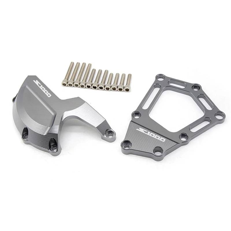 YIJIEBAO S1000RR S 1000 R RR XR Motorrad CNC Motor Saver Stator Fall Abdeckung Crash Schutz Schutz Fit for BMW S1000RR HP4 S1000R S1000XR Motorrad-Motorschutz(Silver) von YIJIEBAO
