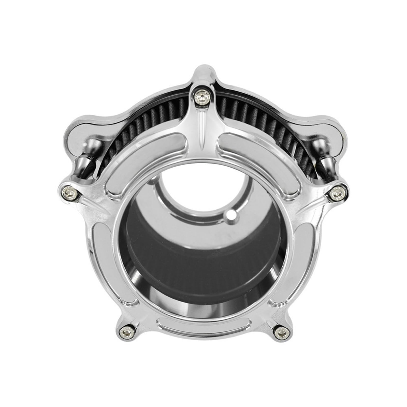 YIJIEBAO Turbine Clarion Luftfilter Chrom-Ansaugfilter passend for Harley Sportster Iron 883 1200 Softail FXSTF Touring FLHRC FLHTC Dyna(Gray Filter A) von YIJIEBAO