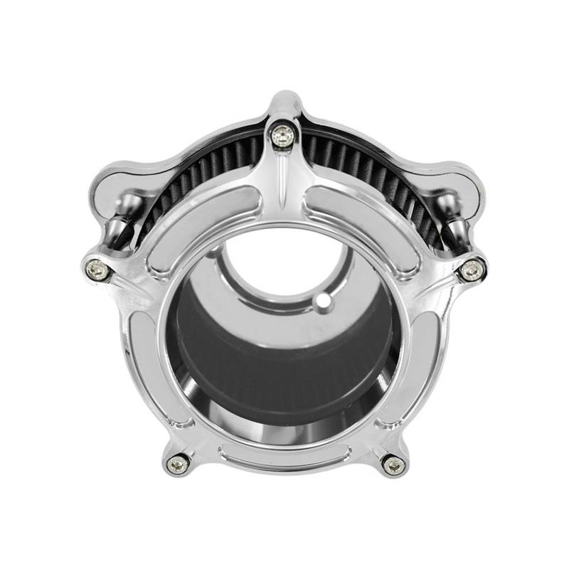 YIJIEBAO Turbine Clarion Luftfilter Chrom-Ansaugfilter passend for Harley Sportster Iron 883 1200 Softail FXSTF Touring FLHRC FLHTC Dyna(Gray Filter A) von YIJIEBAO