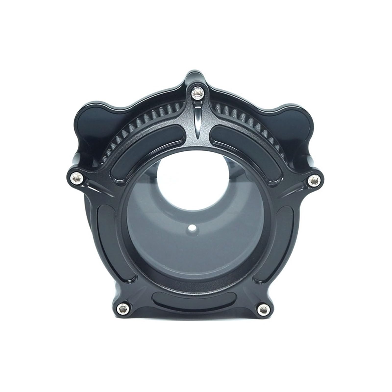 YIJIEBAO Turbine Clarion Luftfilter Mattschwarz Ansaugfilter Passend for Harley Sportster Iron Softail FXSTF Touring FLHRC FLHTC Dyna FXDC(Gray Filter D) von YIJIEBAO