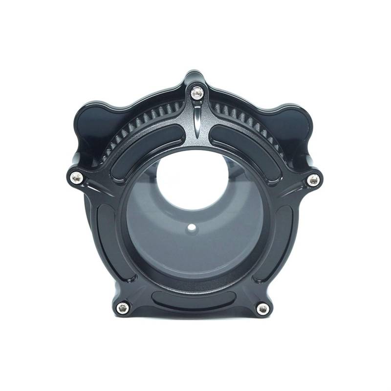 YIJIEBAO Turbine Clarion Luftfilter Mattschwarz Ansaugfilter Passend for Harley Sportster Iron Softail FXSTF Touring FLHRC FLHTC Dyna FXDC(Gray Filter D) von YIJIEBAO