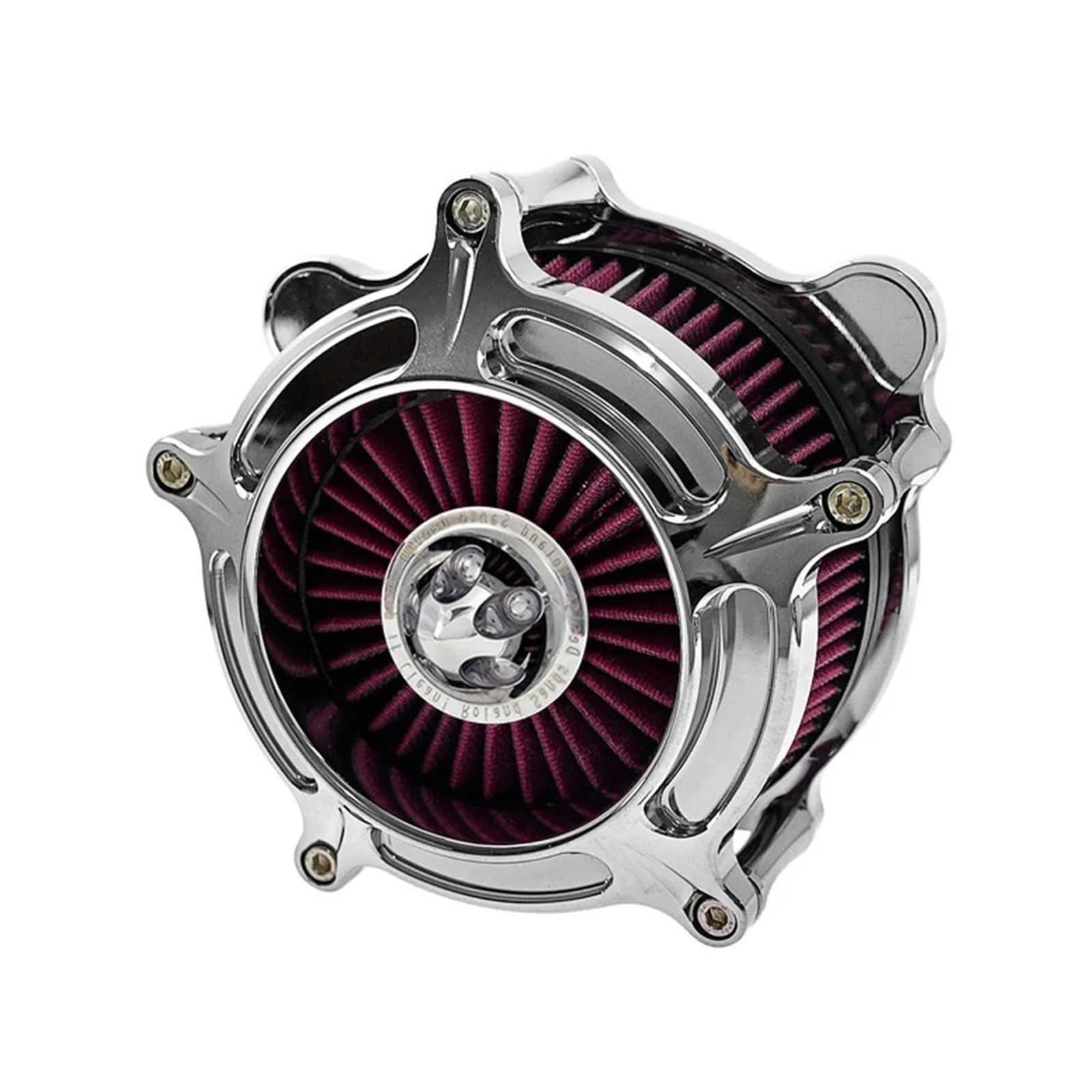 YIJIEBAO Turbinenluftfilter Chrom-Ansaugfilter passend for Harley Sportster XL 48 883 Dyna V-Rod Softail Fat Boy Touring Ultra FLHR FLHX(Air Filter C) von YIJIEBAO