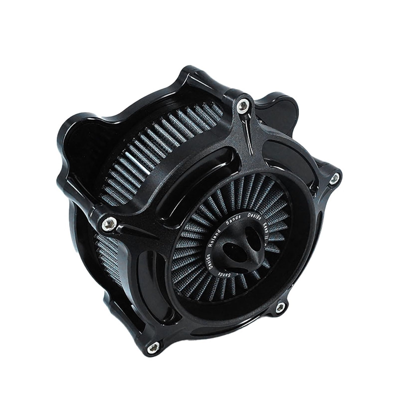 YIJIEBAO Turbinenluftfilter Mattschwarzer Ansaugfilter Passend for Harley Sportster XL 883 Dyna V-Rod Softail Fat Boy Touring Ultra FLHR FLHX(Gray Filter C) von YIJIEBAO