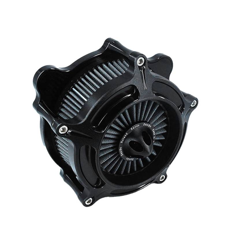 YIJIEBAO Turbinenluftfilter Mattschwarzer Ansaugfilter Passend for Harley Sportster XL 883 Dyna V-Rod Softail Fat Boy Touring Ultra FLHR FLHX(Gray Filter C) von YIJIEBAO