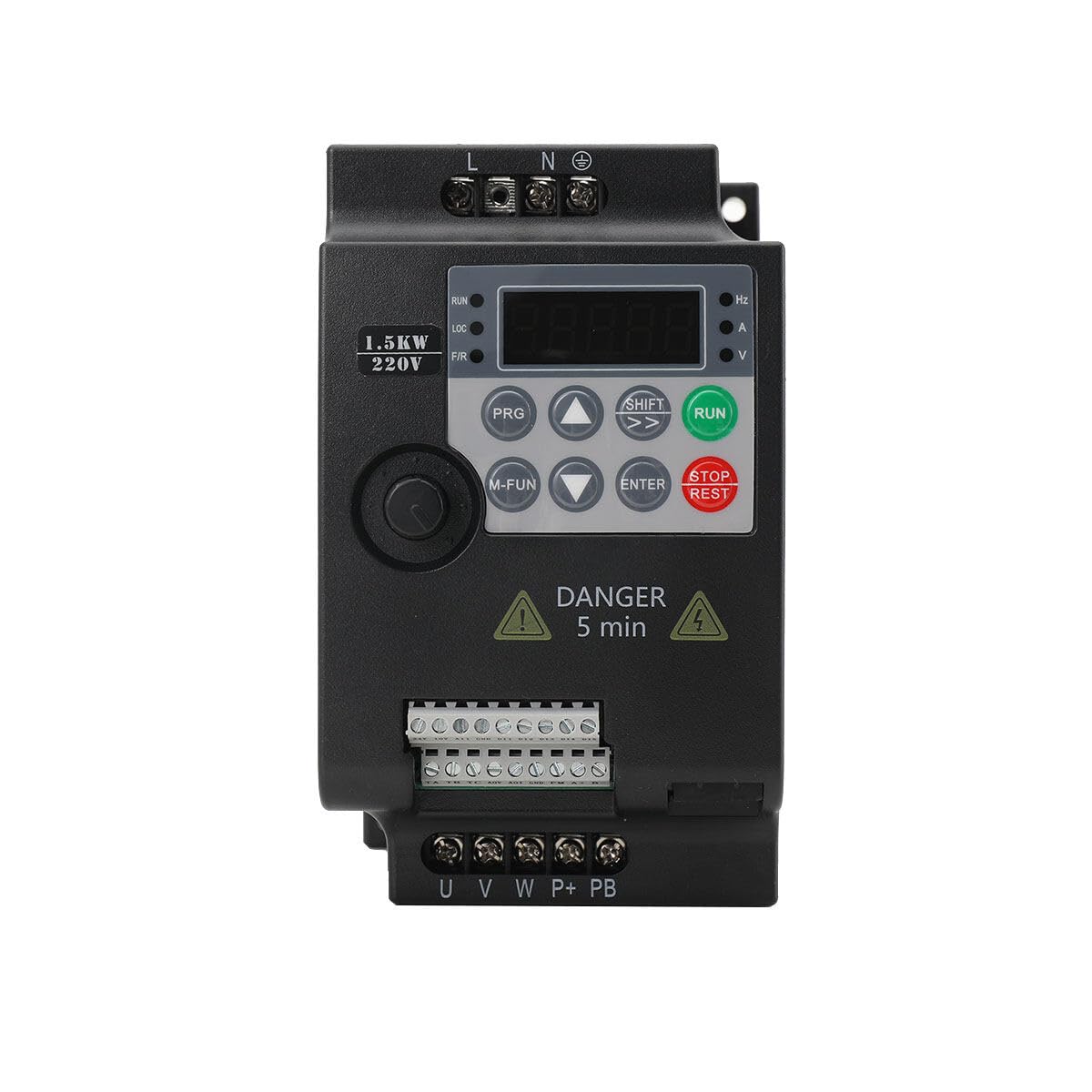YILIKISS Frequenzumrichter 1,5 kW Variable Frequency Driver VFD 1-Phase 220V Professional Frequenzwandler Inverter Antrieb für Spindelmotor, Schwarz YILIKISS Frequenzumrichter 1,5 kW Variable Frequency Driver VFD 1-Phase 220V Professional Frequenzwandler Inverter Antrieb für Spindelmotor, Schwarz von YILIKISS