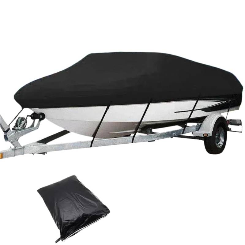 Jet Ski Abdeckung Schwarze Bootsabdeckung Anti-UV Wasserdichter Außenschutz Hochleistungs-Marinefischerei-Schnellboot-Yacht Jet Ski Abdeckung(17-19ft (600 X300cm)) von YILWPV