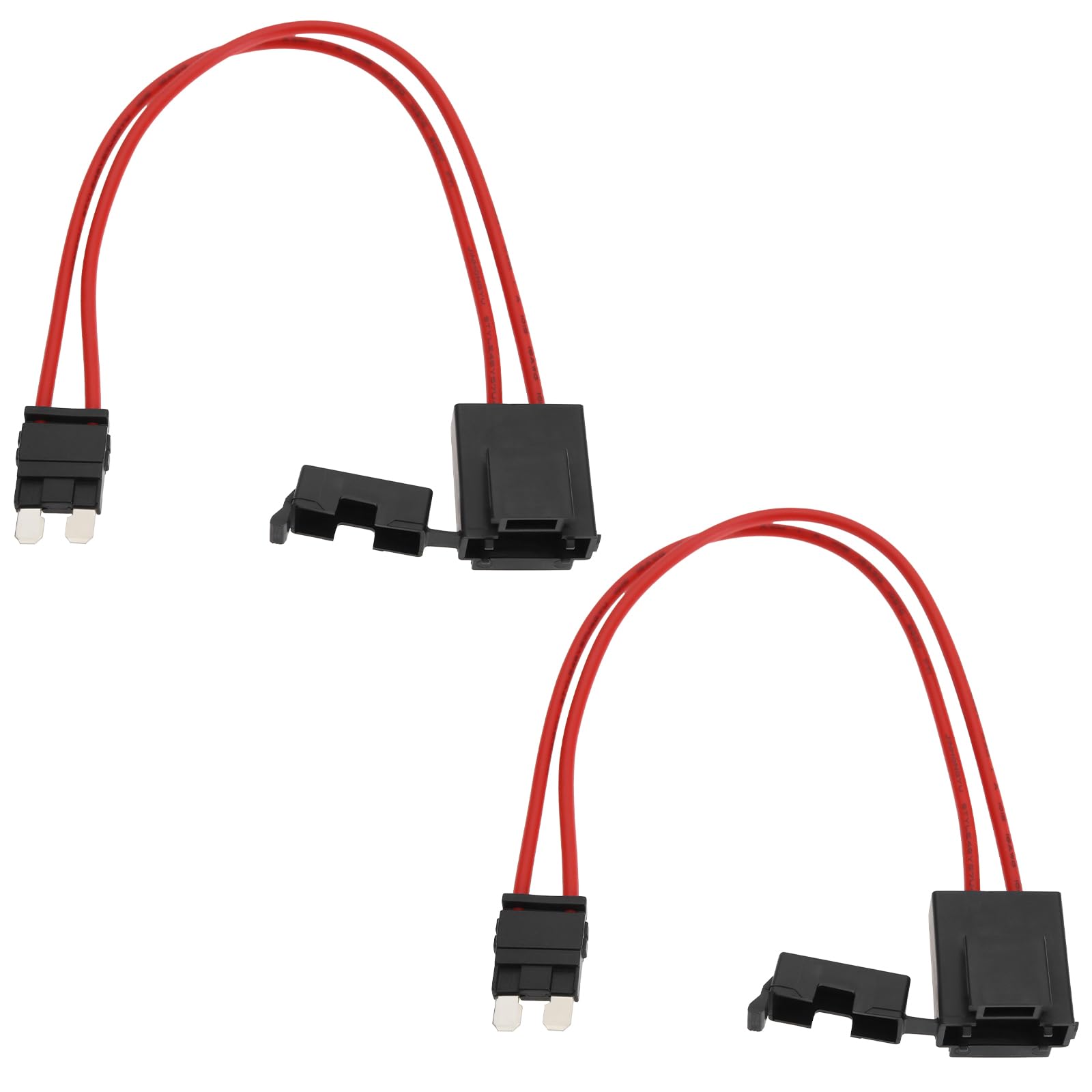 2 Stück Auto-Sicherungshalter-Anschluss 32V 20 Ampere 16AWG Robuste Drahtverlängerung Sicherungshalter-Anschluss für Fahrzeug mit 4 TLG 20 A-Sicherungen für ATM/APM (23 cm Standard) von YINETTECH