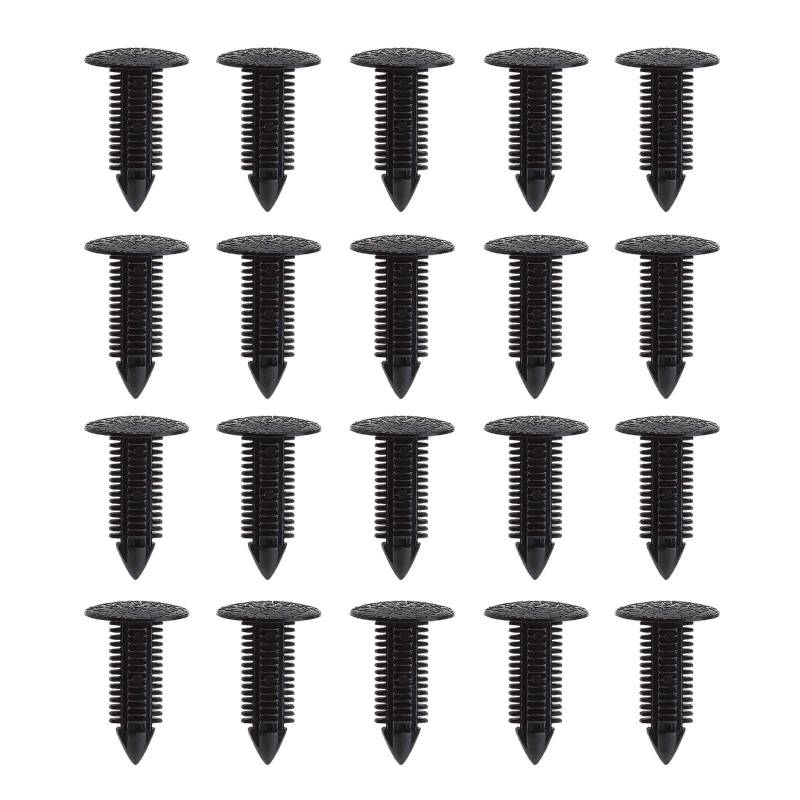 YINETTECH 20 Stück Auto Befestigung Clips Türverkleidung Klammern Stoßstangen Niete Montageclips Kunststoff Schwarz von YINETTECH