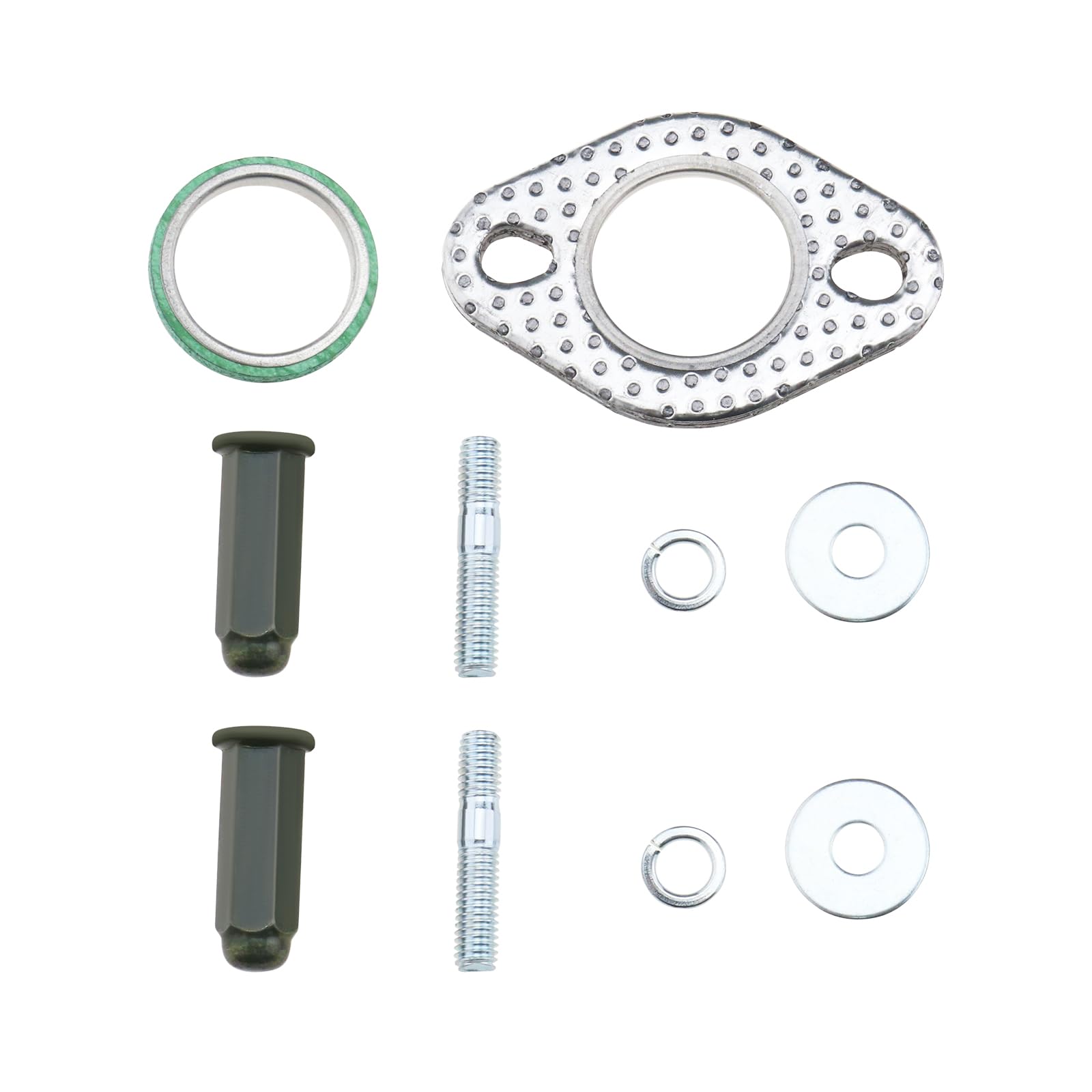 YINETTECH 1 Satz Auspuffbolzenmuttern Unterlegscheibe Schalldämpfer Dichtungssatz Kompatibel mit GMB139 Motor 50cc 70cc 90cc 110cc 125cc 150cc für Roller ATVs Go Karts Moped Quad Motor YINETTECH 1 Satz Auspuffbolzenmuttern Unterlegscheibe Schalldämpfer Dichtungssatz Kompatibel mit GMB139 Motor 50cc 70cc 90cc 110cc 125cc 150cc für Roller ATVs Go Karts Moped Quad Motor von YINETTECH