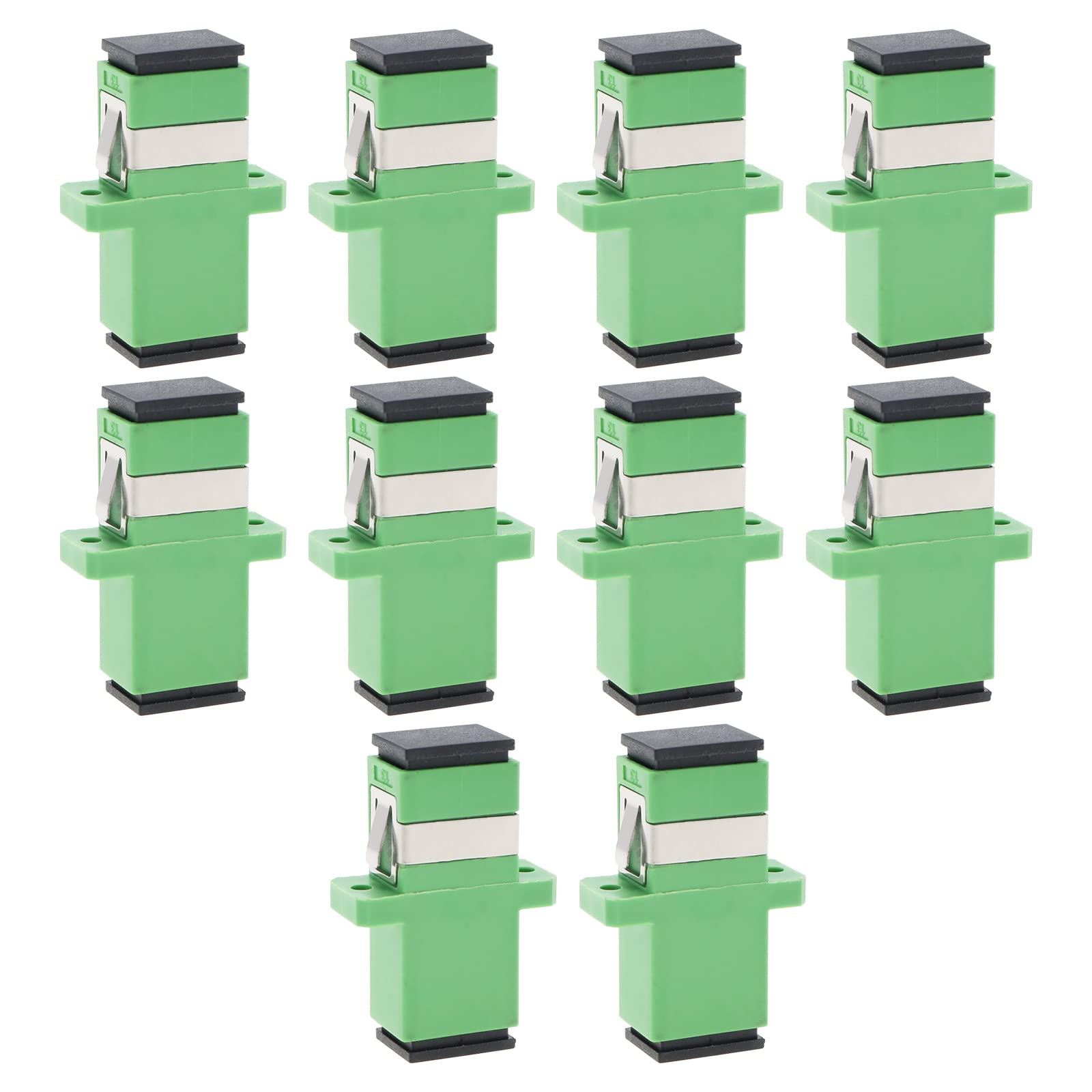 YINETTECH 10 Stück SC Einzelmodus Glasfaseradapter SC-Buchse auf SC-Buchse APC Koppler Netzwerk Internetanschluss Adapter Extender mit Montageplatte YINETTECH 10 Stück SC Einzelmodus Glasfaseradapter SC-Buchse auf SC-Buchse APC Koppler Netzwerk Internetanschluss Adapter Extender mit Montageplatte von YINETTECH