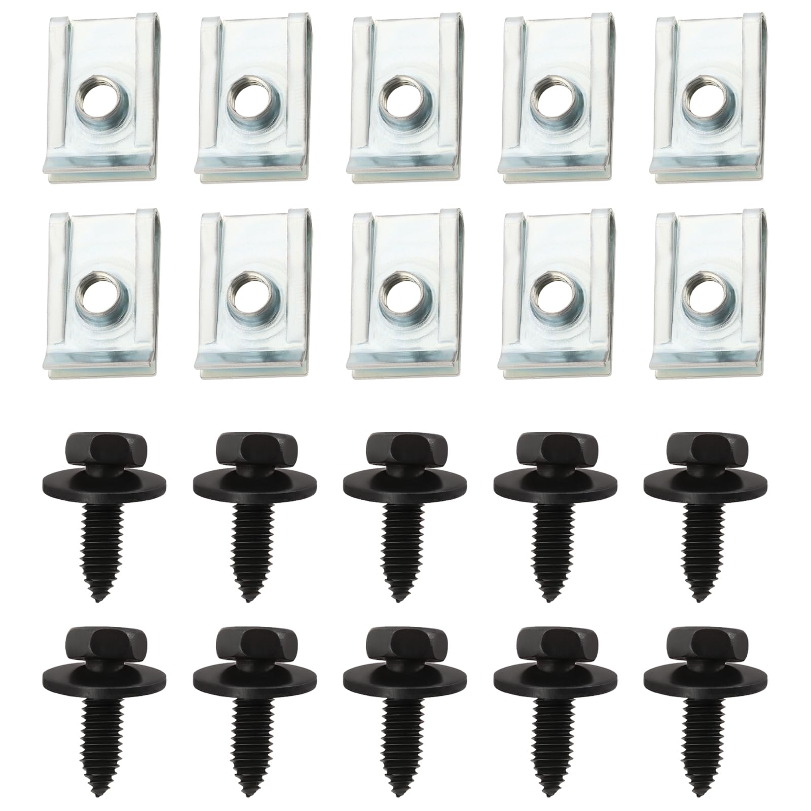 YINETTECH 20 Stück Auto Metall Klemmmutter mit Schrauben M6 Ersatzteil 51127070202,N90168602 Kompatibel mit Audi Kompatibel mit BMW Kompatibel mit VW YINETTECH 20 Stück Auto Metall Klemmmutter mit Schrauben M6 Ersatzteil 51127070202,N90168602 Kompatibel mit Audi Kompatibel mit BMW Kompatibel mit VW von YINETTECH