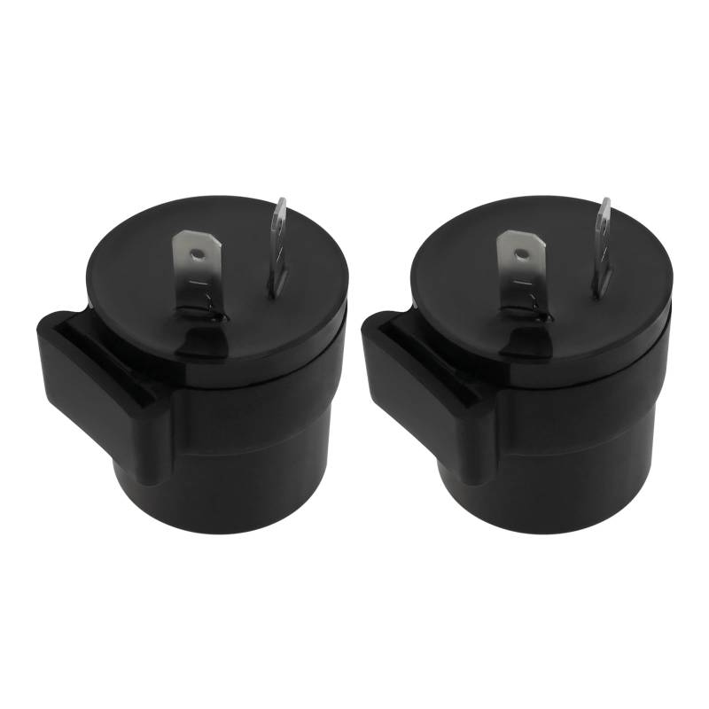 YINETTECH 2Pcs Motorrad 2-Pin Blinkrelais Ersatzteil Runde 6V-12V 8W Blinker Blinker Blinker Relais Motorrad Einheit von YINETTECH