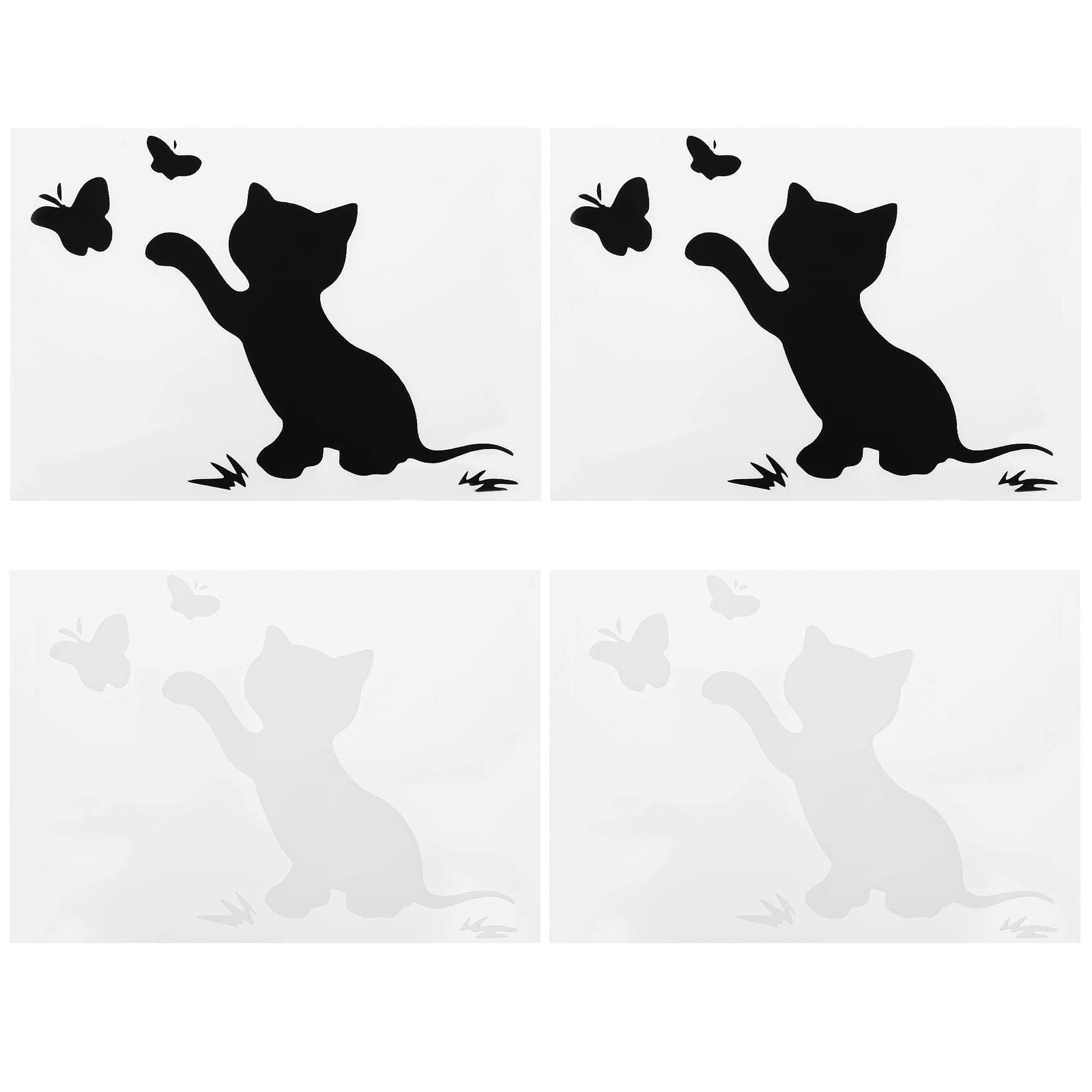 YINETTECH 4 Stücke Auto Aufkleber mit Katze Schmetterling Mustern PET Auto Aufkleber Selbstklebende Aufkleber Wasserdicht Aufkleber Dekorative Zubehör für Auto Fenster YINETTECH 4 Stücke Auto Aufkleber mit Katze Schmetterling Mustern PET Auto Aufkleber Selbstklebende Aufkleber Wasserdicht Aufkleber Dekorative Zubehör für Auto Fenster von YINETTECH
