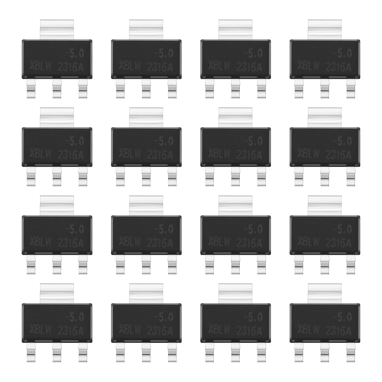YINETTECH 50 Stück 1 A AMS-1117 Spannungsregler-Chip 3 Anschlüsse Regler Oberflächenmontierter Spannungsregler Stromversorgungsspannung SOT-223 für Elektronisches DIY-Projekt 5V YINETTECH 50 Stück 1 A AMS-1117 Spannungsregler-Chip 3 Anschlüsse Regler Oberflächenmontierter Spannungsregler Stromversorgungsspannung SOT-223 für Elektronisches DIY-Projekt 5V von YINETTECH