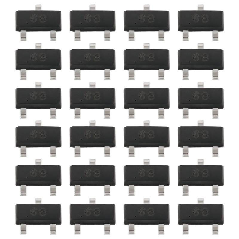 YINETTECH 50 Stück BC807 BC817 Transistor-Schaltverstärker SOT23 Transistor mit Geringem Stromverbrauch Elektronisches DIY-Projekt Mikrowellen-Kommunikationsschaltung Ladeschaltung von YINETTECH