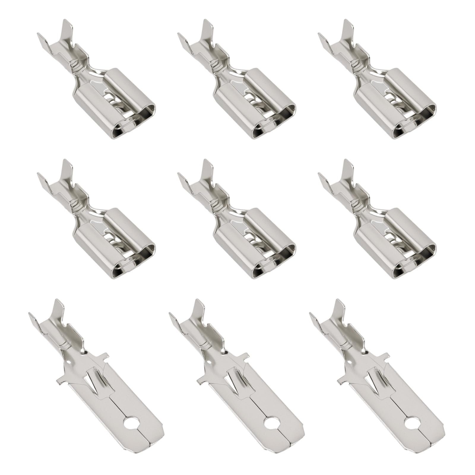YINETTECH 50pcs 6.35mm Crimp Flat Plug Socket 1.0-2.5mm² Spade Terminal Electrical Wire Crimp Connectors Suitable for Automotive Cable Automotive Electrical YINETTECH 50pcs 6.35mm Crimp Flat Plug Socket 1.0-2.5mm² Spade Terminal Electrical Wire Crimp Connectors Suitable for Automotive Cable Automotive Electrical von YINETTECH