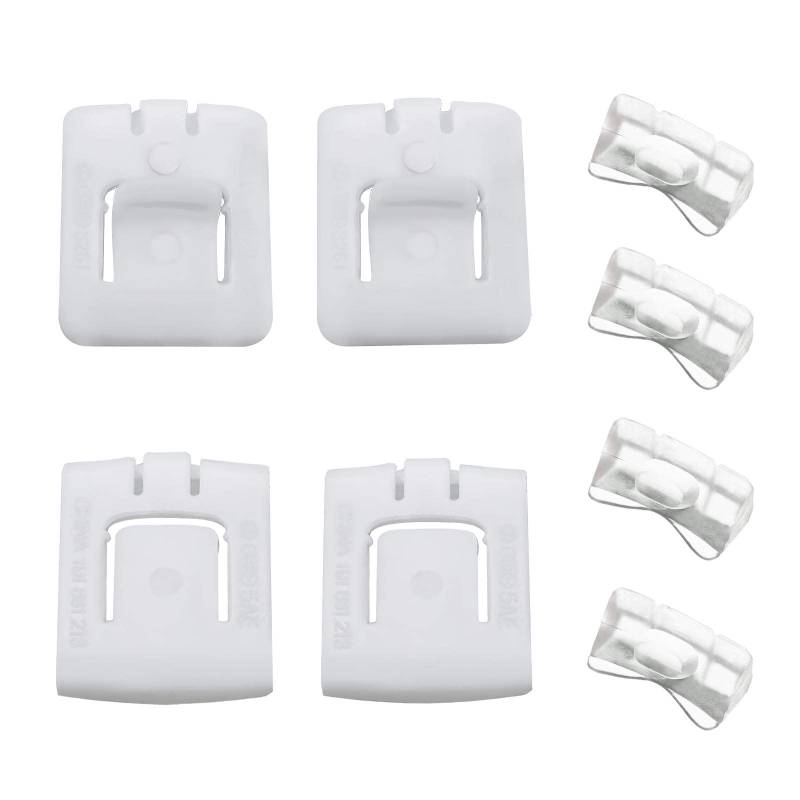 YINETTECH 8 x Autositz-Schienenläufer, Gleitschienen-Clips, Teil-Set 435881203A, Kunststoff-Sitzschnalle, kompatibel mit Golf MK1, MK2, MK3 von YINETTECH