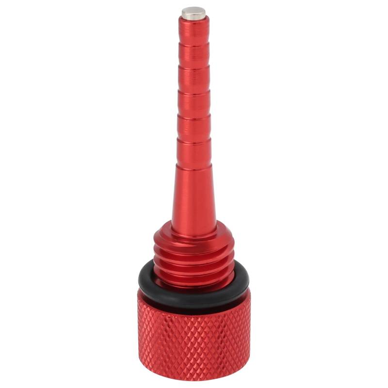 YINETTECH Magnetischer Spitze Ölmessstab mit O-Ring 80,4x25,2mm Magnetischer Ölmessstab aus Aluminiumlegierung Fürs Auto Kompatibel mit Predator 3500 Watt 3500 W Wechselrichter Generator Rot von YINETTECH
