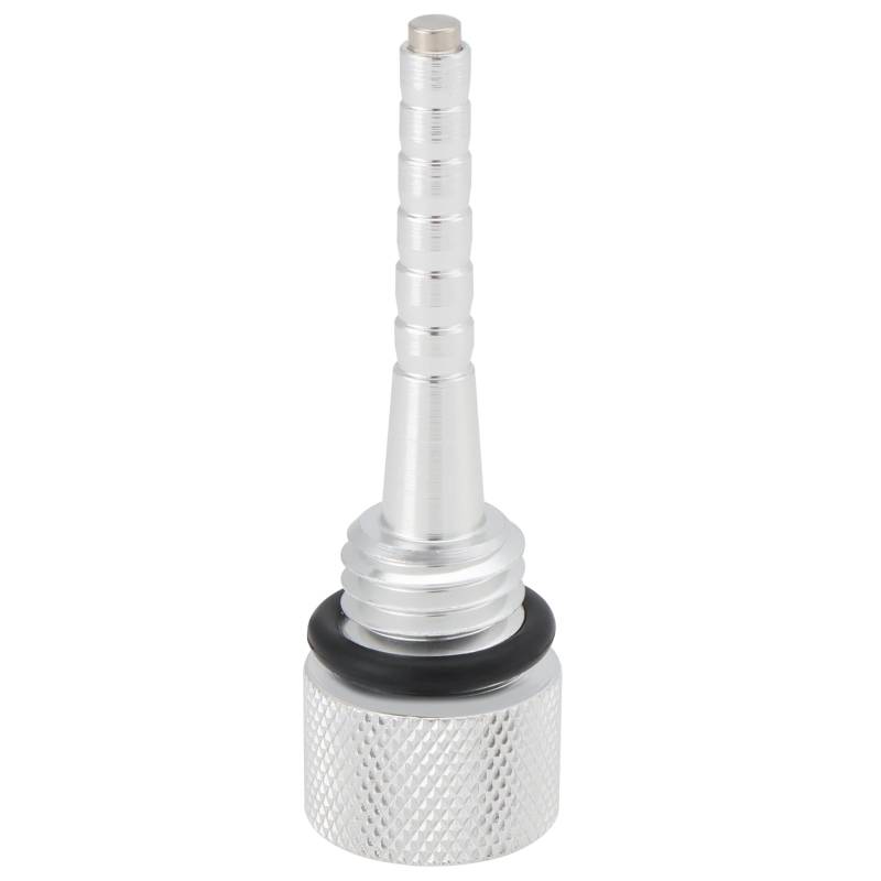 YINETTECH Magnetischer Spitze Ölmessstab mit O-Ring 80,4x25,2mm Magnetischer Ölmessstab aus Aluminiumlegierung Fürs Auto Kompatibel mit Predator 3500 Watt 3500 W Wechselrichter Generator Silber von YINETTECH