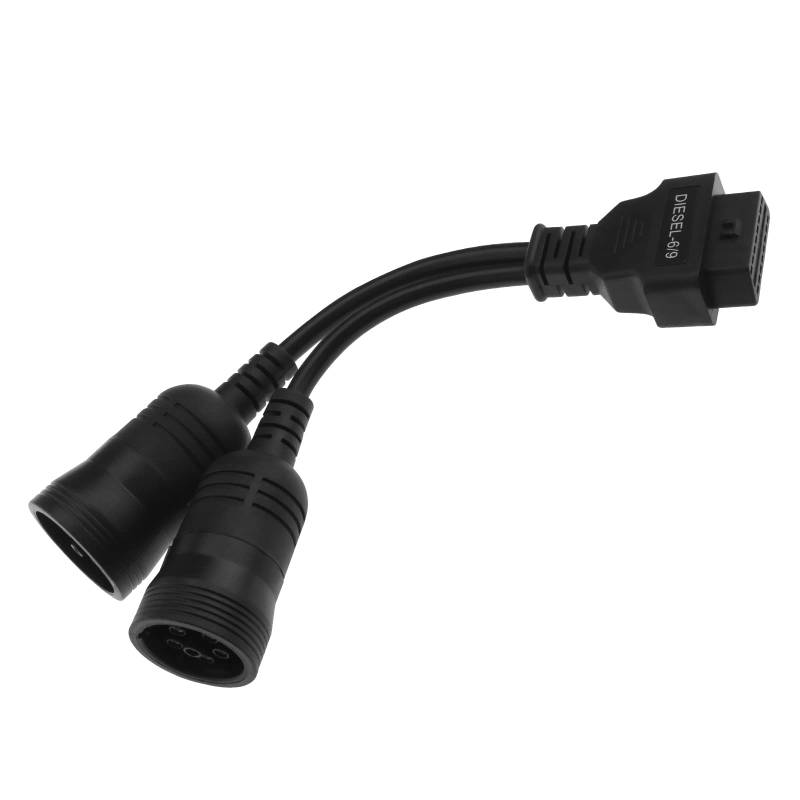 YINETTECH OBDII 6-poliges 9-poliges J1708 J1939 Adapterkabel für Hochleistungs-LKW OBDII Y Splitter Scanner Kabel Automotive OBD-II Motorsystem Diagnosewerkzeuge von YINETTECH